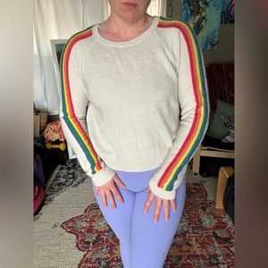 Rainbow cream sweater